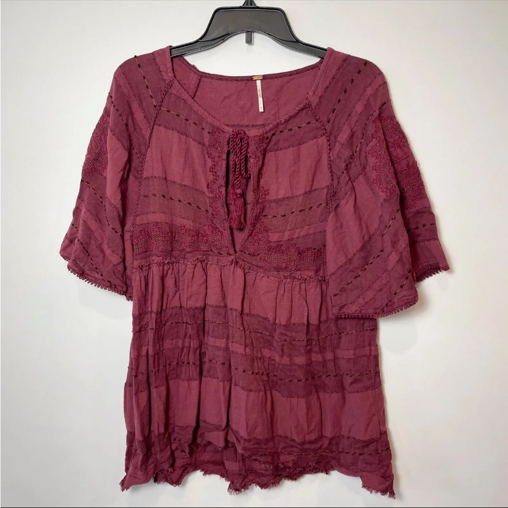 Free People Aurora short sleeve top M - Picture 3 of 4